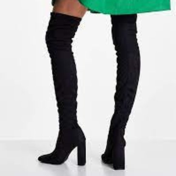 Over the knee boots in black size 5.5 (225) - Picture 3 of 10